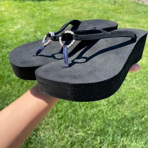 Black platform Sandals or y2k sandals